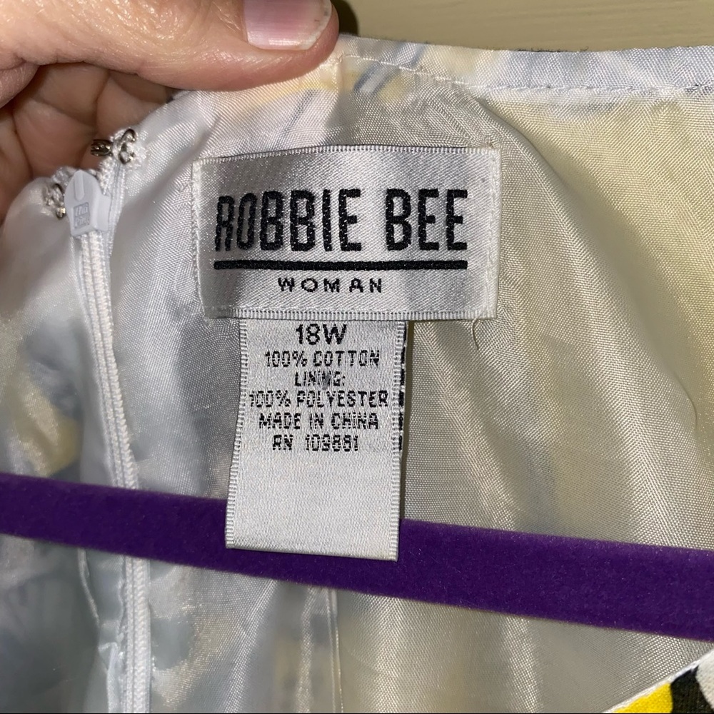 ROBBIE BEE yellow cotton sleeveless dress - Picture 7 of 7